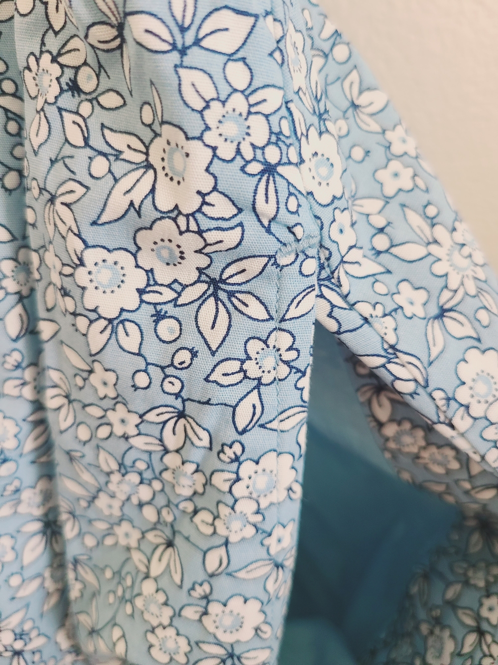 J. Crew Factory Light Blue Floral Midi Shirt Dress - Picture 8 of 9